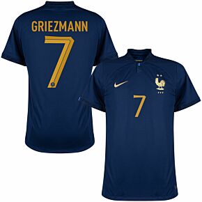 22-23 France Home Shirt + Griezmann 7 (Official Printing)