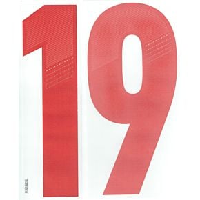 11-12 Official adidas Back Numbers - Red