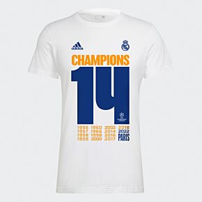 21-22 Real Madrid Official C/L Winners T-Shirt