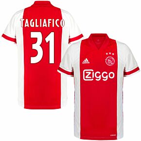 20-21 Ajax Home Shirt + Tagliafico 31 (Fan Style Printing)