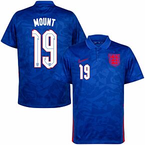 20-21 England Away Shirt + Mount 19 (Official Printing)