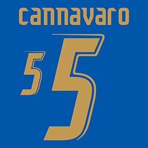 Cannavaro 5 (2006 Retro Printing) - Italy Home