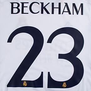Beckham 23 (Official Printing) - 23-24 Real Madrid Home