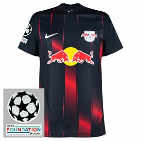 22-23 RB Leipzig 3rd Shirt + UCL Starball + UEFA Foundation Patches
