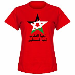Viva Morocco Palestine Womens Tee - Red