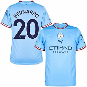 22-23 Man City Home Shirt + Bernando 20 (Premier League)