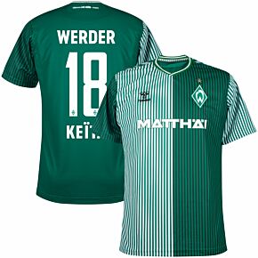 23-24 Werder Bremen Home Shirt + Keïta 18 (Official Printing)