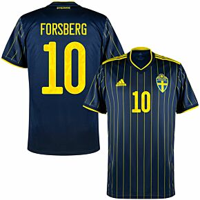 21-22 Sweden Away Shirt + Forsberg 10 (Official Printing)