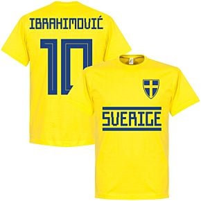 Sweden Ibrahimovic 10 Team Tee - Yellow