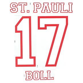 Boll 17 - 12-13 St Pauli Home Official Name & Number