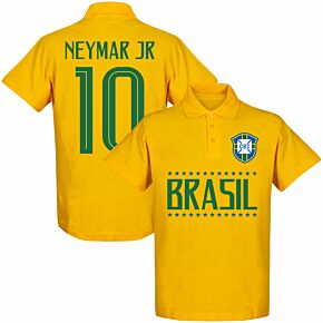 Brazil Team Neymar 10 Polo Shirt - Yellow