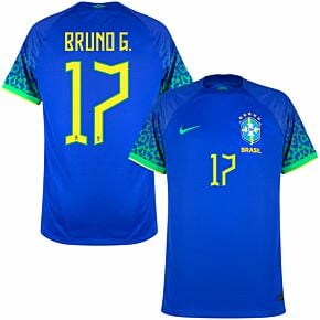 22-23 Brazil Away Shirt + Bruno G. 17 (Official Printing)