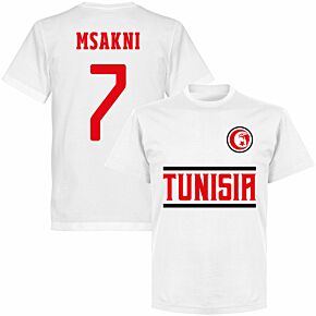 Tunisia Team Msakni 7 T-shirt - White