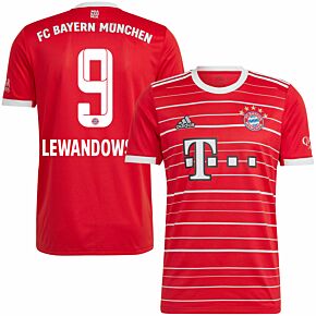22-23 Bayern Munich Home Shirt + Lewandowski 9 (Official Printing)