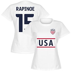 USA Team Womens Rapinoe 15 Tee - White