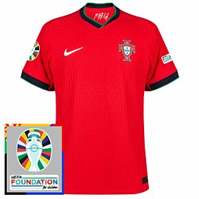 24-25 Portugal Dri-Fit ADV Match Home Shirt incl. Euro 2024 & Foundation Tournament Patches
