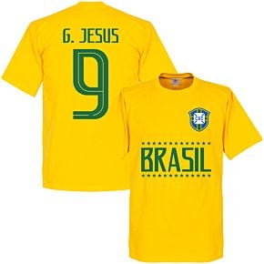 Brazil G. Jesus 9 Team Tee - Yellow