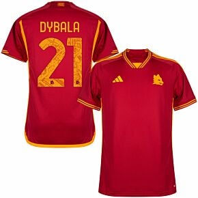 23-24 AS Roma Home Shirt + Dybala 21 (Official Printing)
