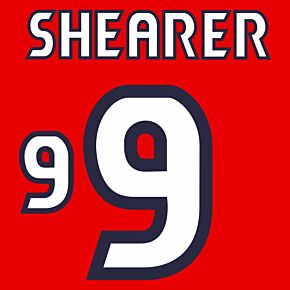 Shearer 9 (Retro Flex Printing) - 1998 England Away