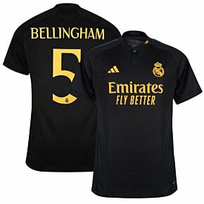 23-24 Real Madrid 3rd Shirt + Bellingham 5 (Official Printing)