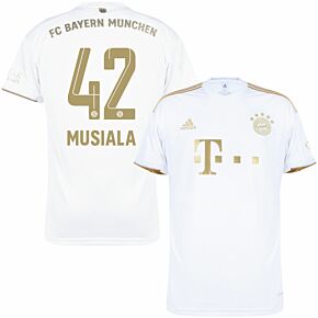 22-23 Bayern Munich Away Shirt + Musiala 42 (Official Printing)