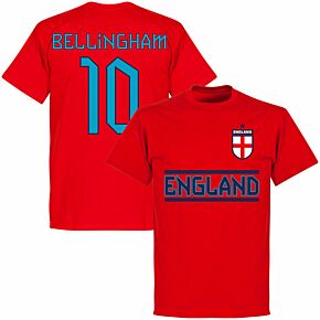 England 2022 Team Bellingham 10 T-shirt - Red