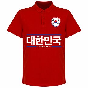 South Korea Team Polo Shirt - Red