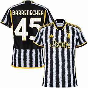 23-24 Juventus Home Authentic Shirt + Barrenchea 45 (Official Printing)