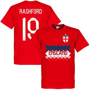 England Rashford 19 Team Tee - Red