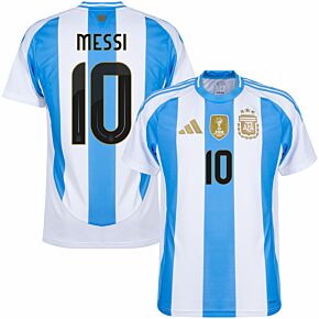 24-25 Argentina Home Shirt + Messi 10 (Official Printing)