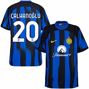 23-24 Inter Milan Dri-Fit ADV Match Home Shirt + Çalhanoğlu 20 (Official Printing)