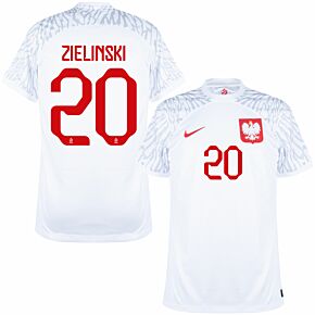 22-23 Poland Home Shirt + Zielinski 20 (Official Printing)