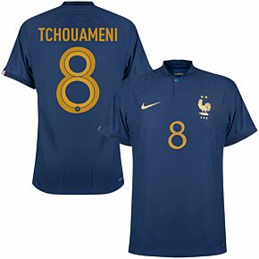 22-23 France Dri-Fit ADV Match Home Shirt + Tchouameni 8 (Official Printing)