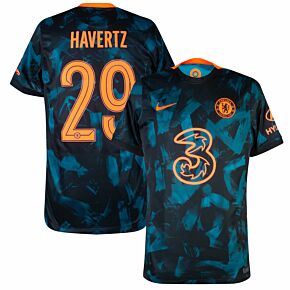 21-22 Chelsea 3rd Shirt + Havertz 29 (Official Cup Printing)