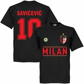 AC Milan Savicevic 10 Team Tee - Black