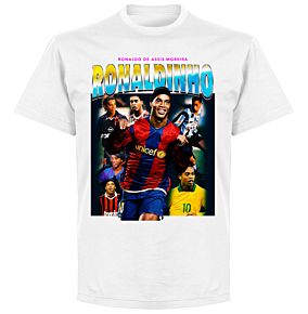 Ronaldinho Old-Skool HeroT-Shirt - White