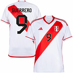 23-24 Peru Home Shirt + Guerrero 9 (Fan Style)