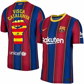 20-21 Barcelona Vapor Match Home Shirt + Visca Catalunya