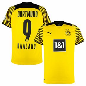 21-22 Borussia Dortmund Home Shirt + Haaland 9