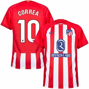 23-24 Atletico Madrid Home Shirt + Correa 10 (La Liga)