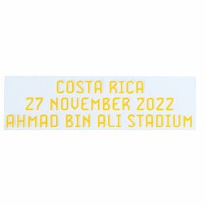 Official World Cup 2022 Matchday Transfer Costa Rica v Japan 27 November 2022 (Japan Home)