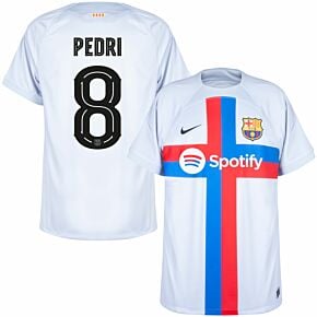 22-23 Barcelona 3rd Shirt + Pedri 8 (Official Cup Printing)