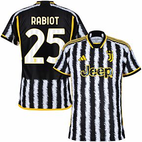 23-24 Juventus Home Authentic Shirt + Rabiot 25 (Official Printing)