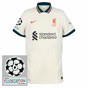 21-22 Liverpool Dri-Fit ADV Match Away Shirt + 6 Times Winners + UEFA Foundation Patches