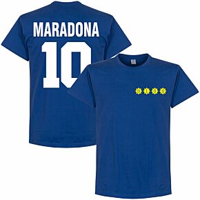 Boca D10S Stars Maradona 10 T-shirt - Royal