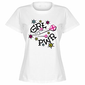 Darts Grl Pwr Womens T-Shir t - White