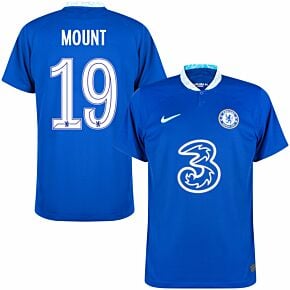 22-23 Chelsea Home Shirt + Mount 19 (Official Cup Printing)