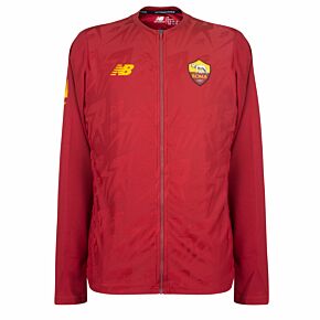 22-23 AS Roma Pre-Match Warm-Up Jacket - Red
