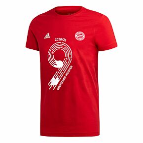 20-21 Bayern Munich Bundesliga Winners T-Shirt - Red