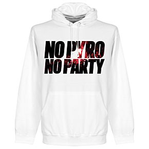 No Pyro No Party Hoodie - White